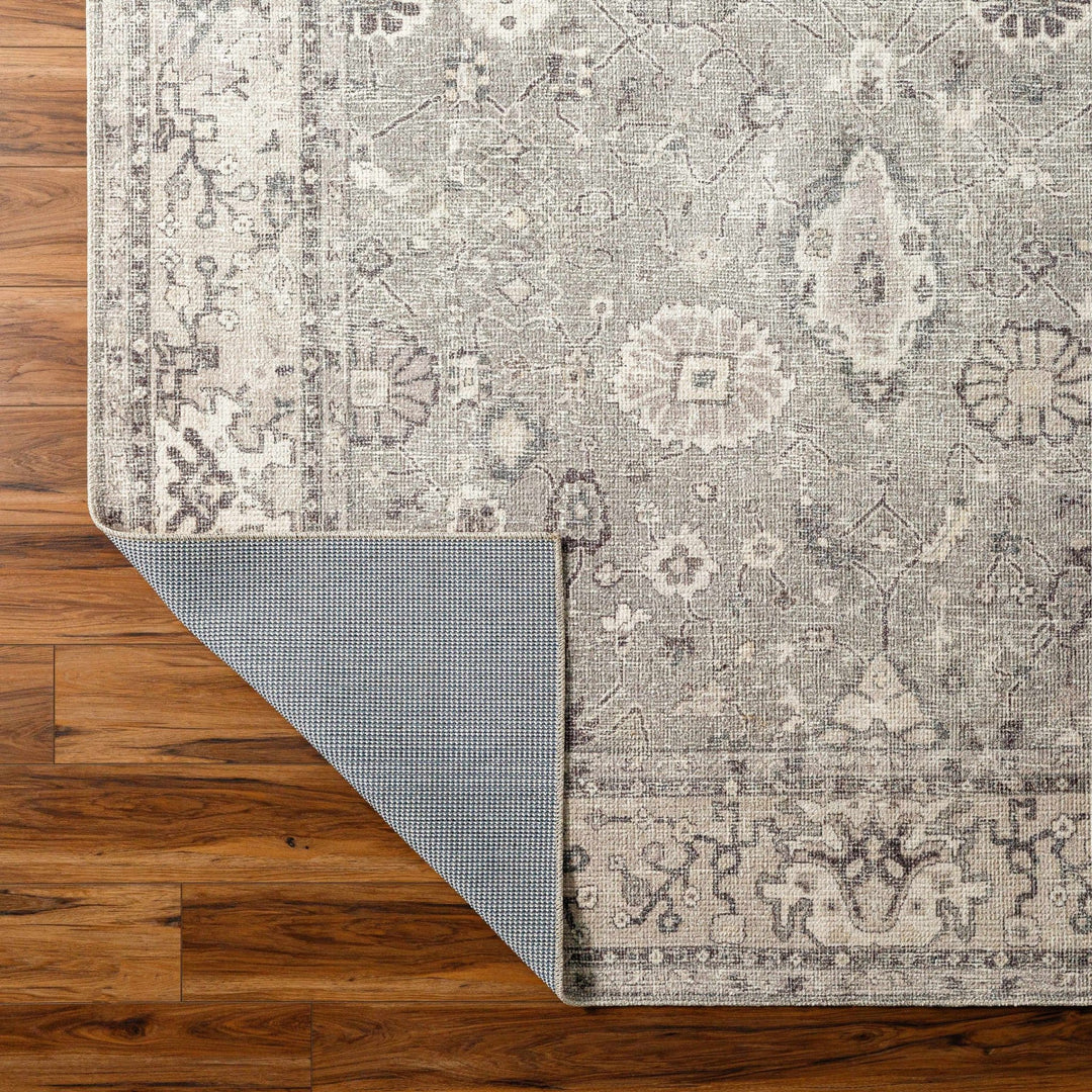 Yvon Traditional Gray Oushak Machine Woven Rug - The Rug Decor