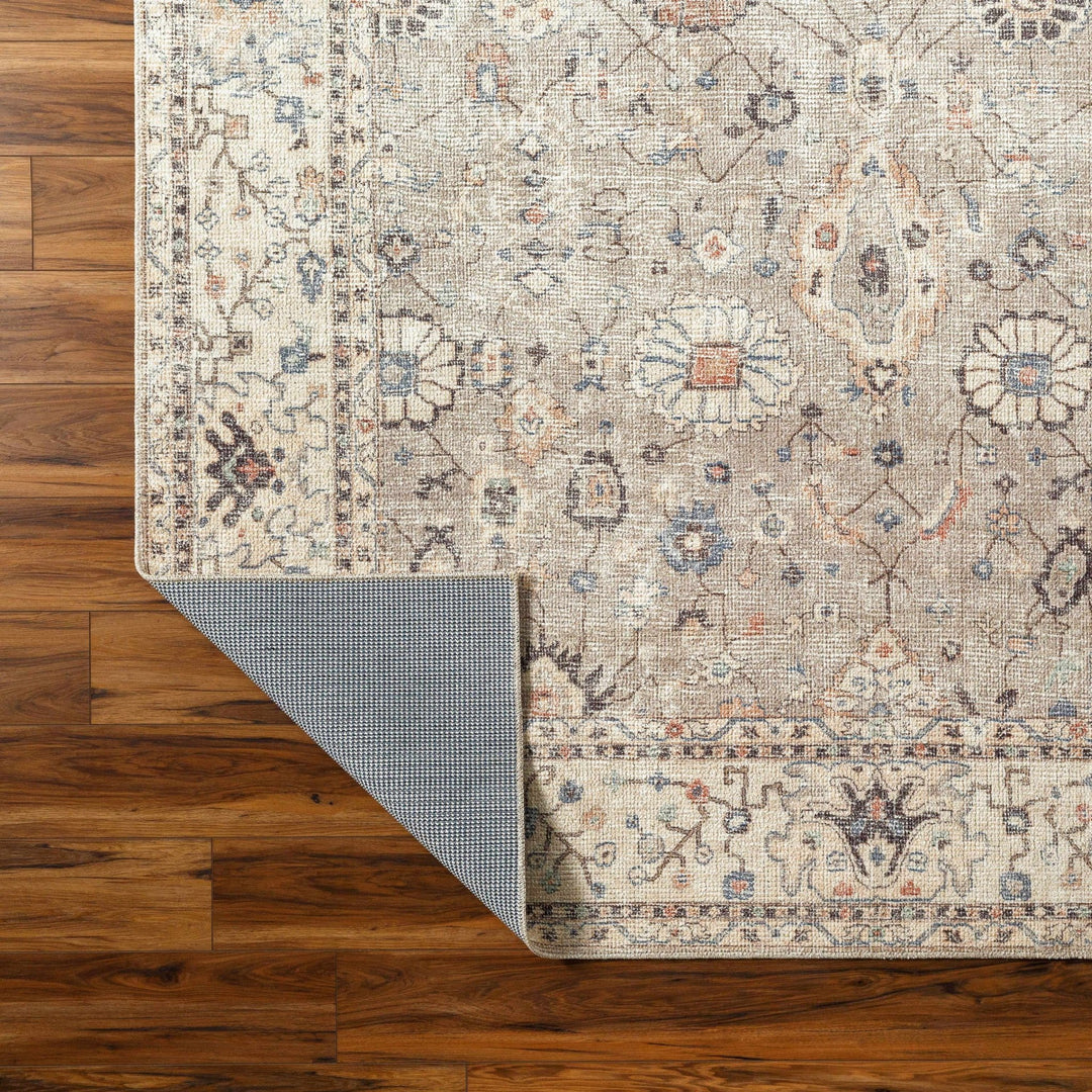 Yvon Traditional Oushak Beige And Brown Machine Woven Rug - The Rug Decor