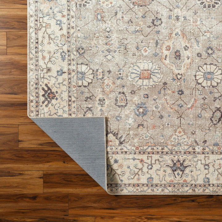 Yvon Traditional Oushak Beige And Brown Machine Woven Rug - The Rug Decor