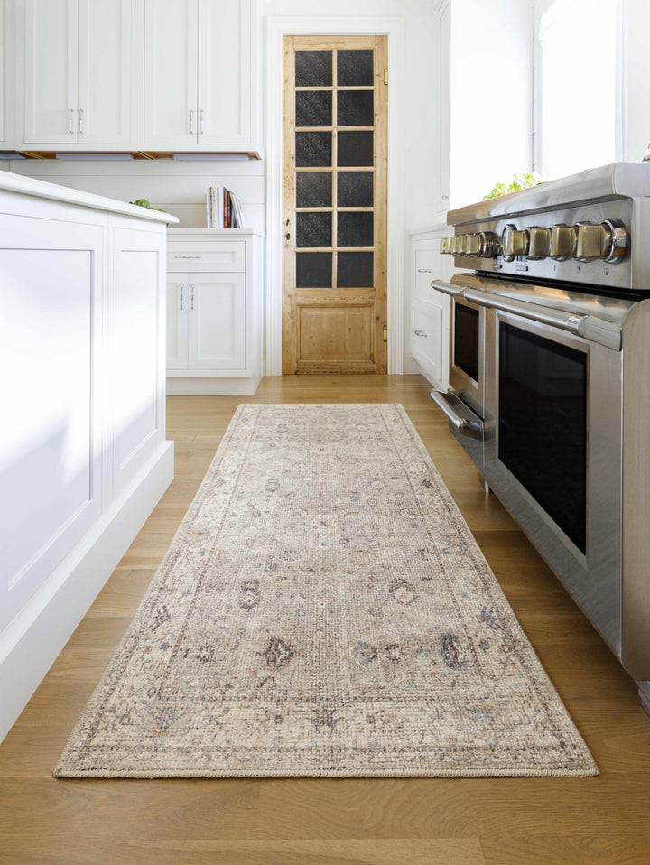 Yvon Traditional Oushak Beige And Brown Machine Woven Rug - The Rug Decor
