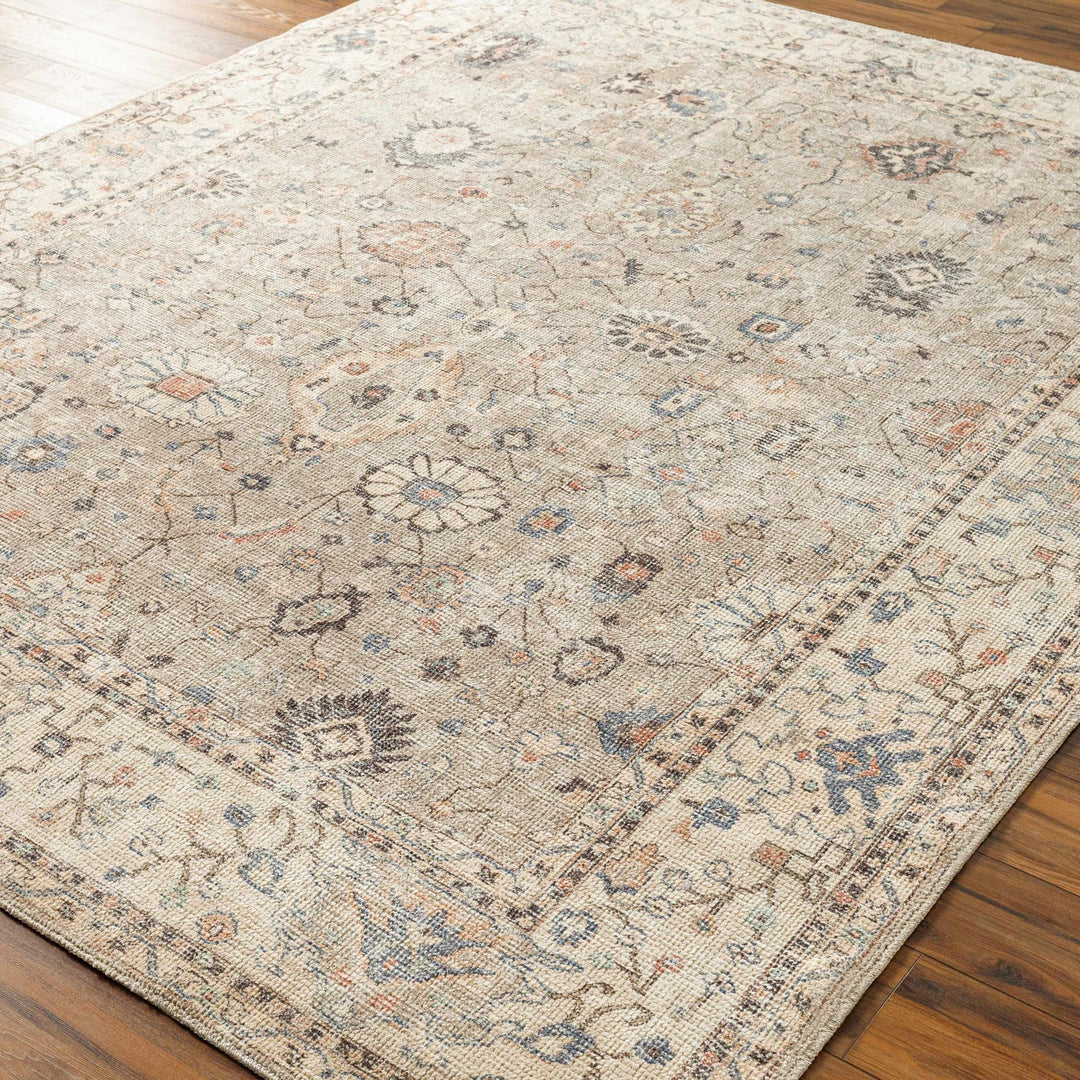 Yvon Traditional Oushak Beige And Brown Machine Woven Rug - The Rug Decor