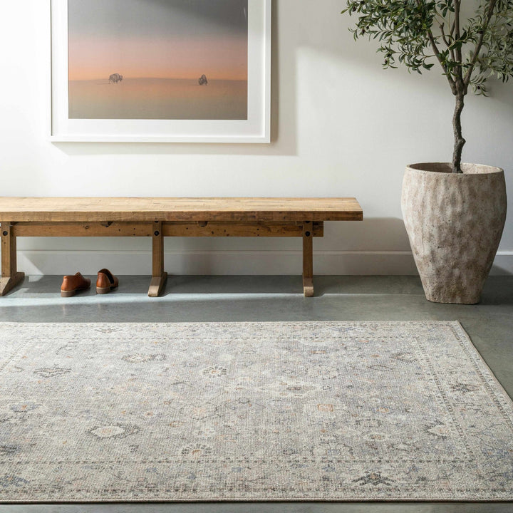 Yvon Traditional Style Oushak Beige Area Rug - The Rug Decor
