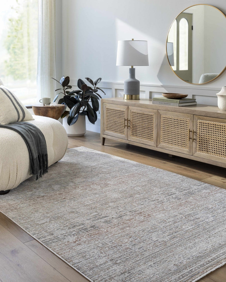 Zabby Traditional Style Rust And Ivory Area Rug - The Rug Decor