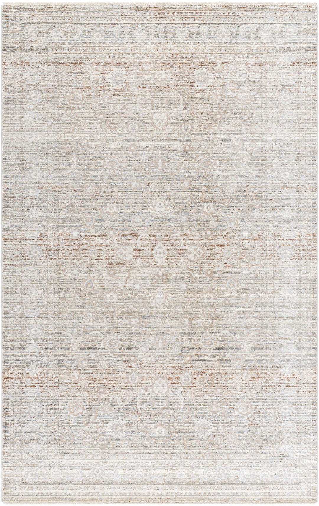 Zabby Traditional Style Rust And Ivory Area Rug - The Rug Decor