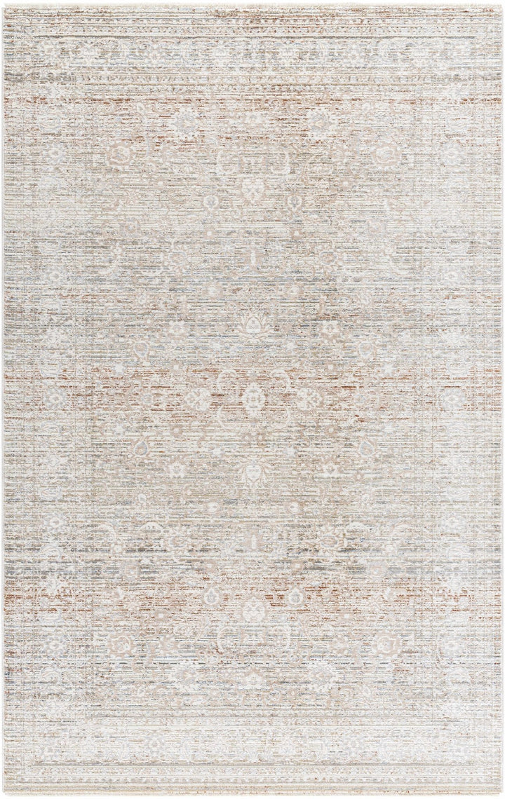 Zabby Traditional Style Rust And Ivory Area Rug - The Rug Decor