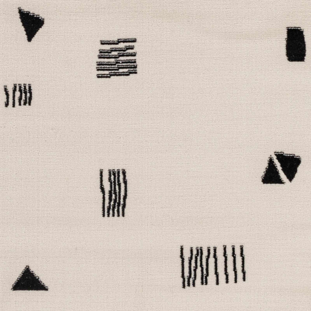 Zale Modern Abstract Design Cream And Black Area Rug - The Rug Decor