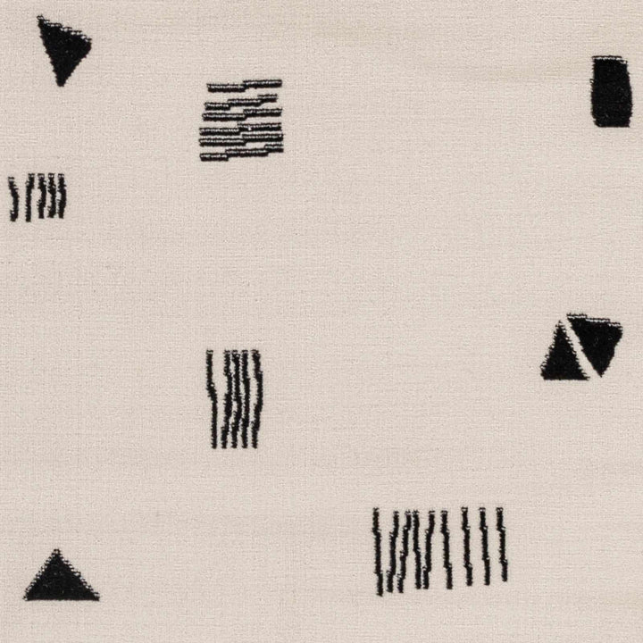Zale Modern Abstract Design Cream And Black Area Rug - The Rug Decor