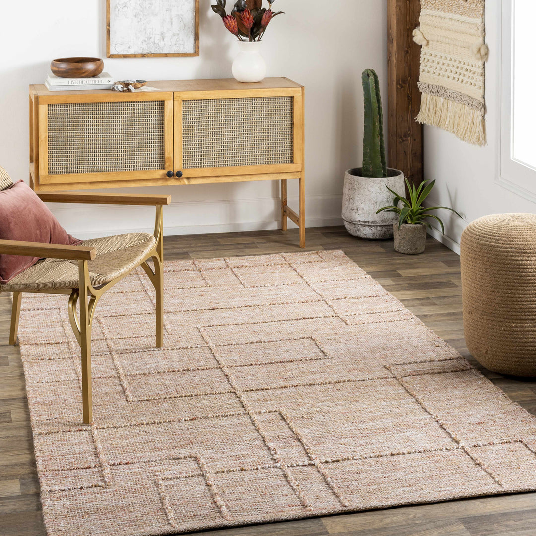 Zana Contemporary Style Tan Hand Woven Area Rug