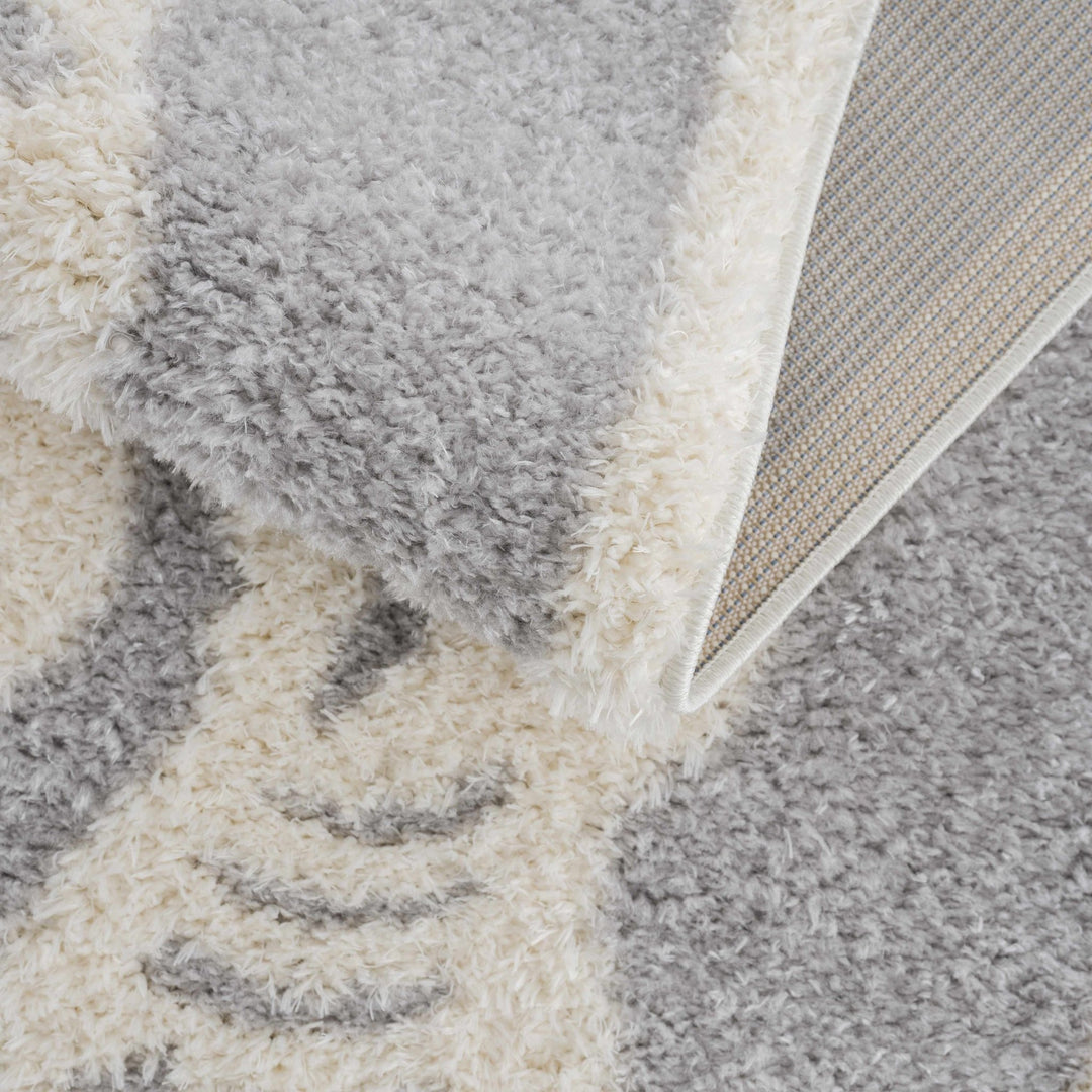 Zane Silver And Ivory Tibetan Animal Tiger Area Rug - The Rug Decor