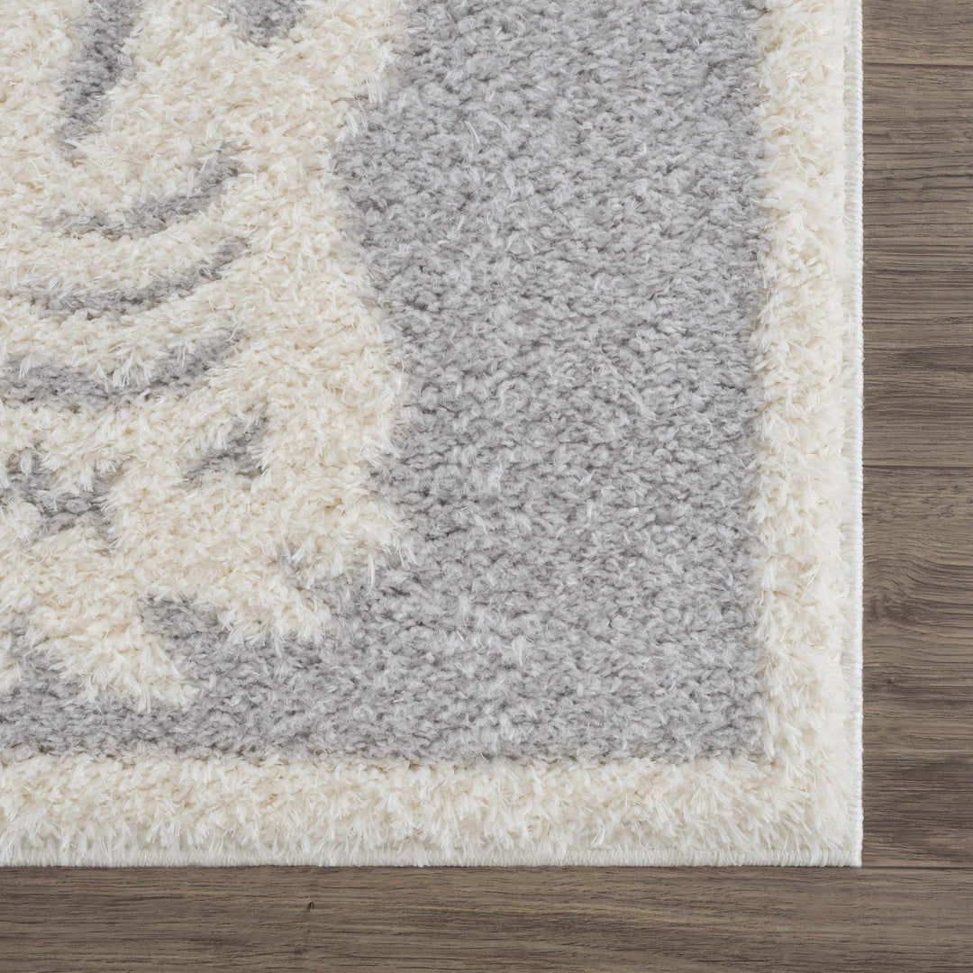 Zane Silver And Ivory Tibetan Animal Tiger Area Rug - The Rug Decor
