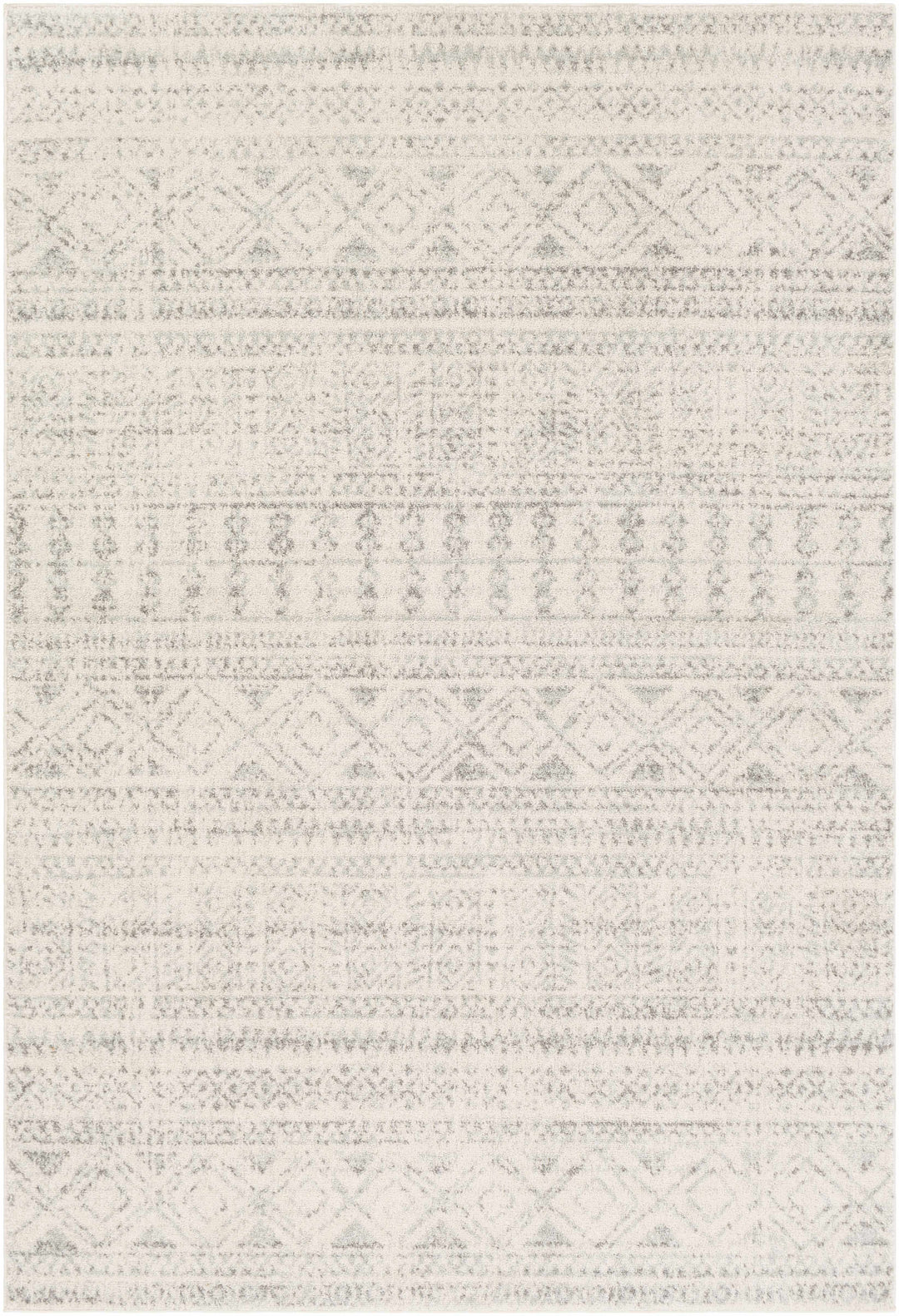 Zarephath Ivory And Gray Modern Style Area Rug