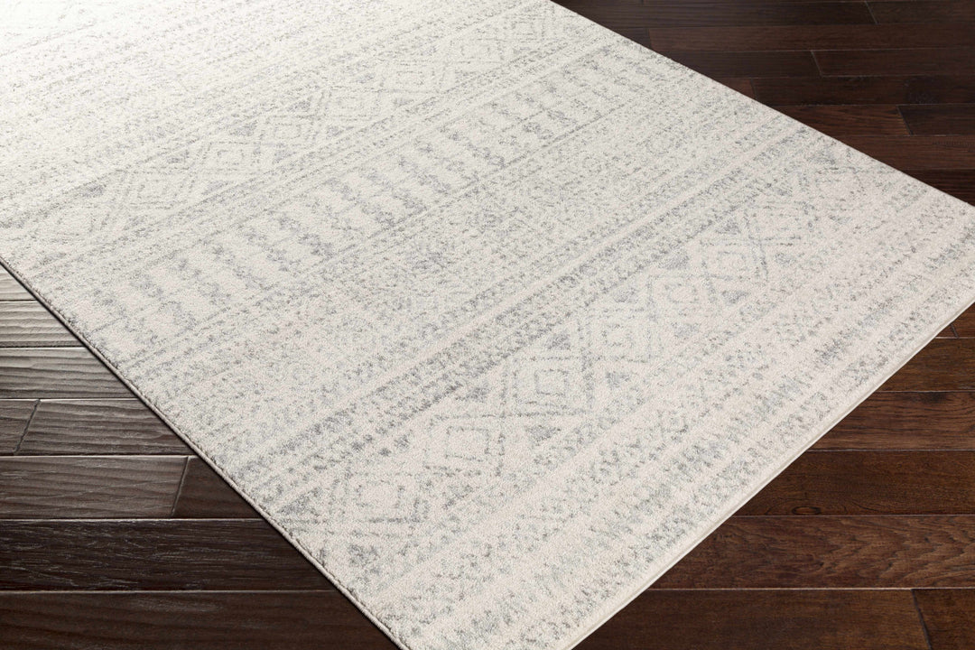 Zarephath Ivory And Gray Modern Style Area Rug