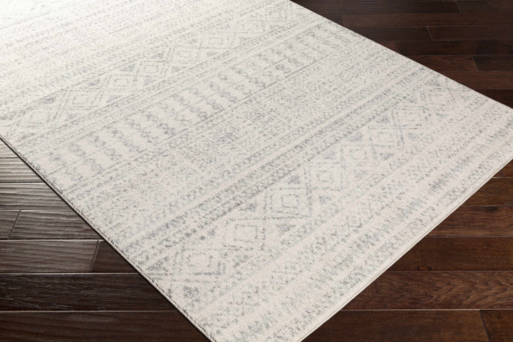 Zarephath Ivory And Gray Modern Style Area Rug