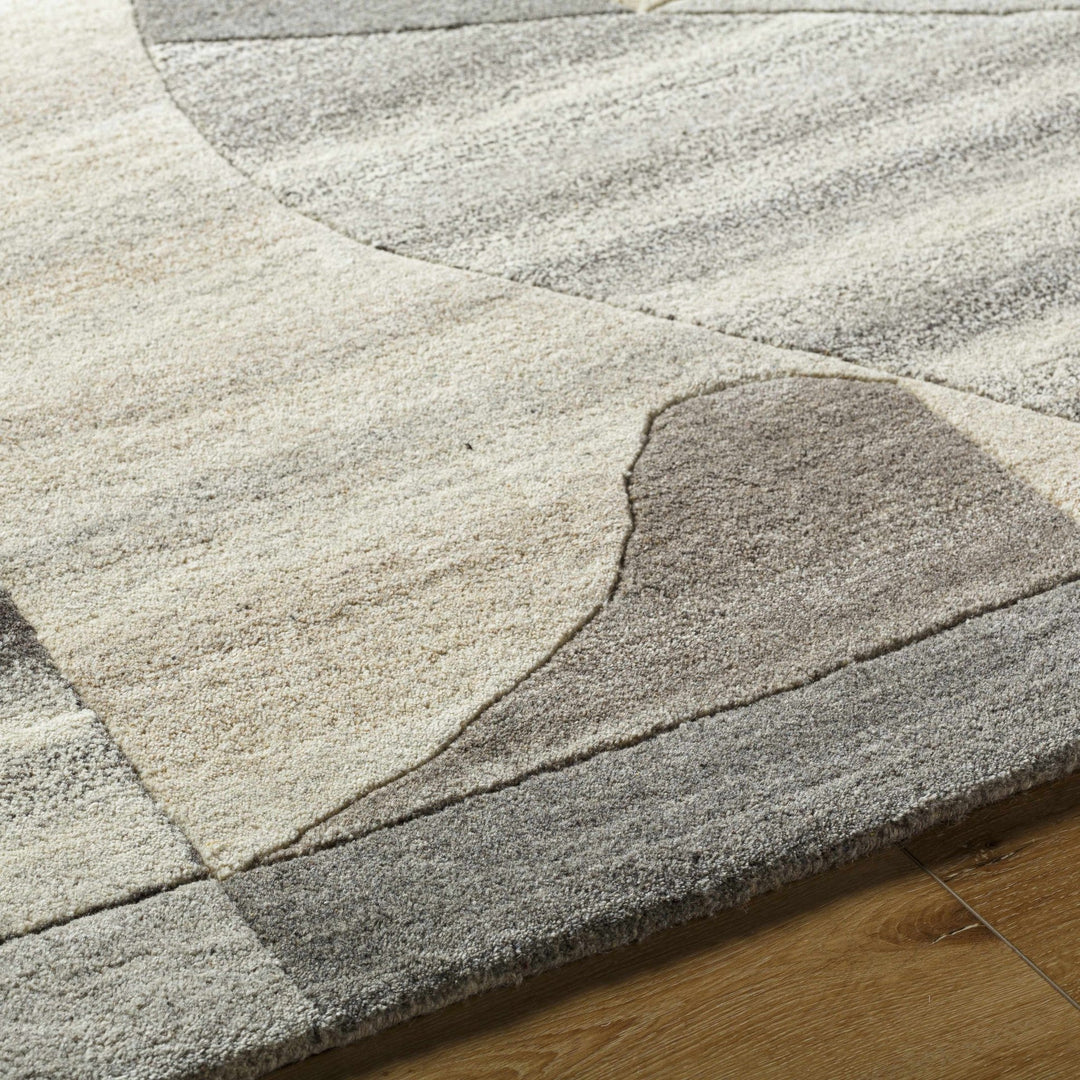Zareb Contemporary Style Gray Hand Tufted Wool Rug - The Rug Decor