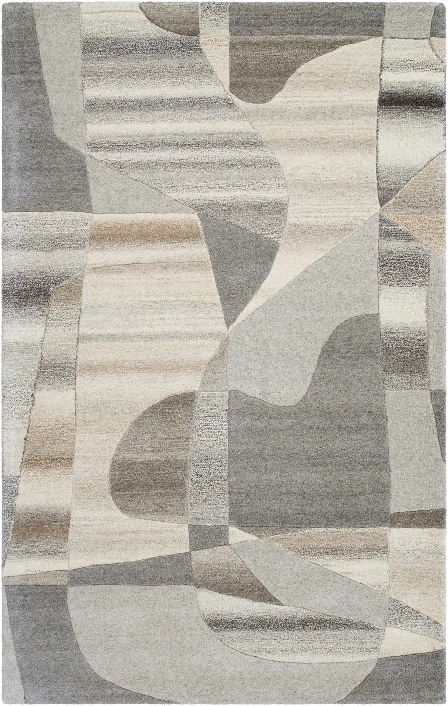 Zareb Contemporary Style Gray Hand Tufted Wool Rug - The Rug Decor