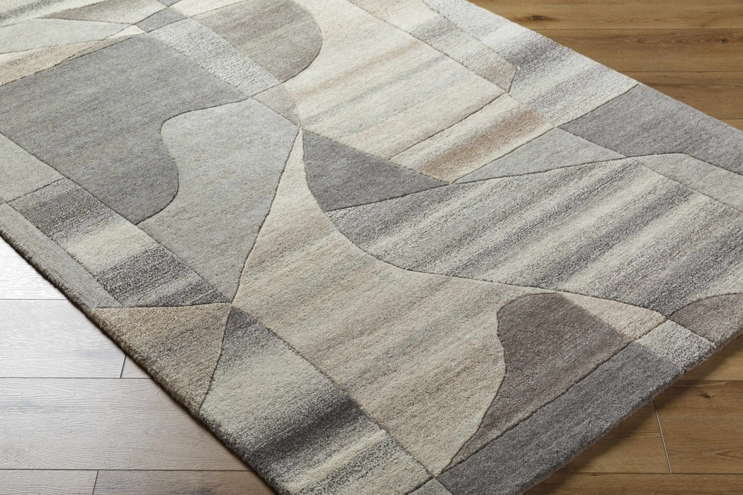 Zareb Contemporary Style Gray Hand Tufted Wool Rug - The Rug Decor