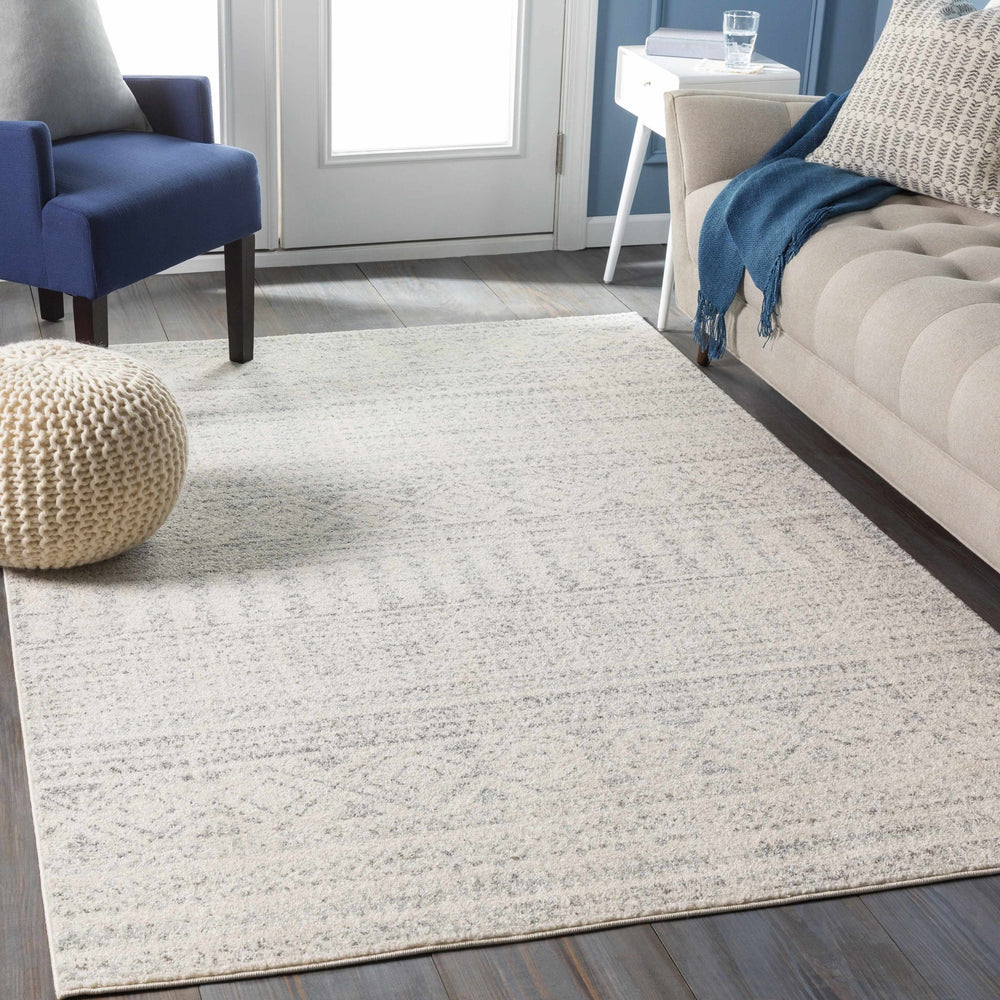 Zarephath Ivory And Gray Modern Style Area Rug - The Rug Decor