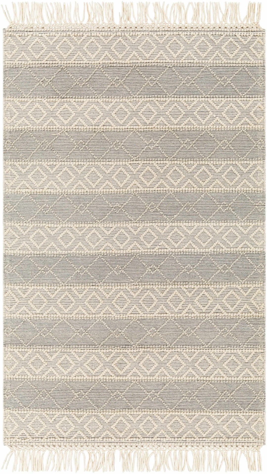 Zaza Contemporary Gray And Beige Wool Rug - The Rug Decor