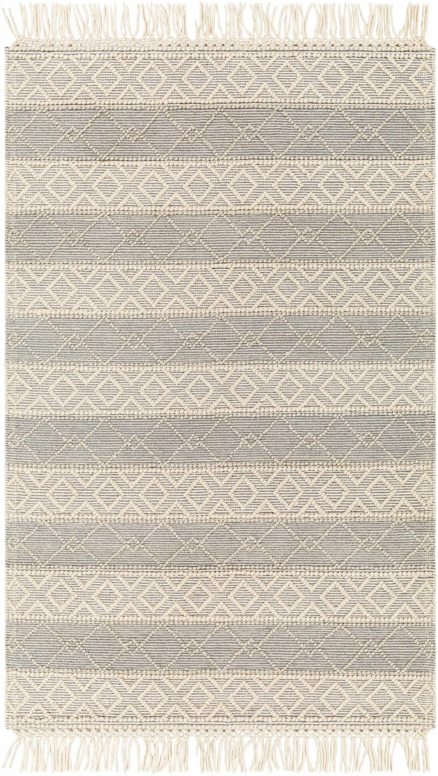 Zaza Contemporary Gray And Beige Wool Rug - The Rug Decor