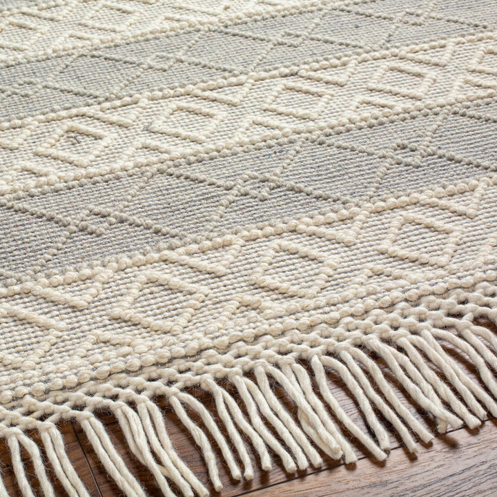 Zaza Contemporary Gray And Beige Wool Rug - The Rug Decor