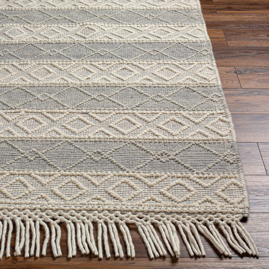 Zaza Contemporary Gray And Beige Wool Rug - The Rug Decor