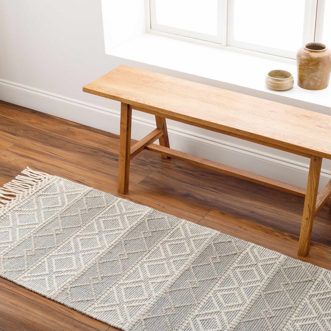 Zaza Contemporary Gray And Beige Wool Rug - The Rug Decor