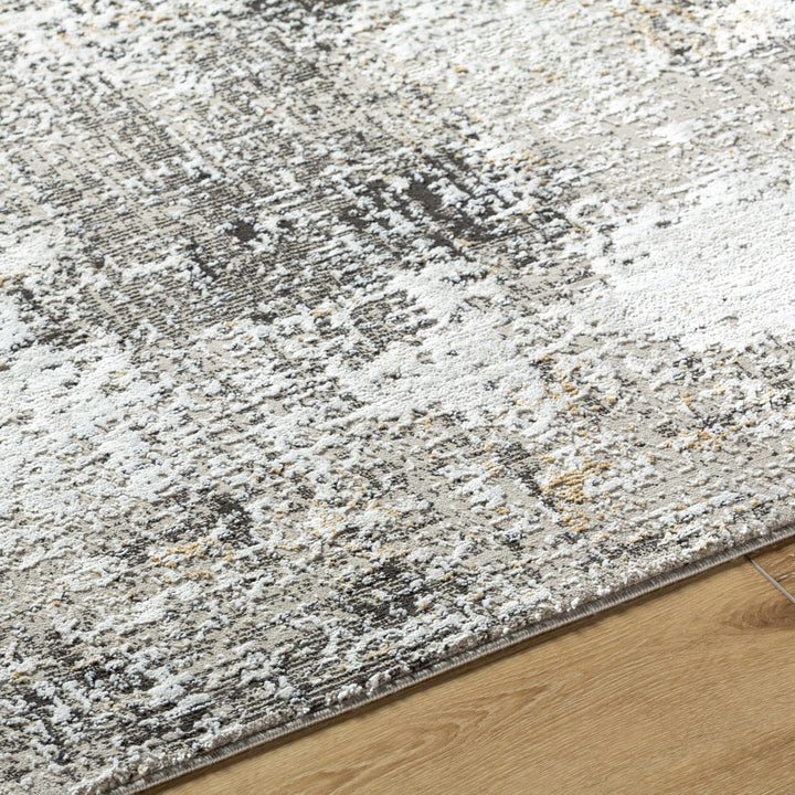 Zasha Modern Abstract Design Charcoal And Beige Area Rug
