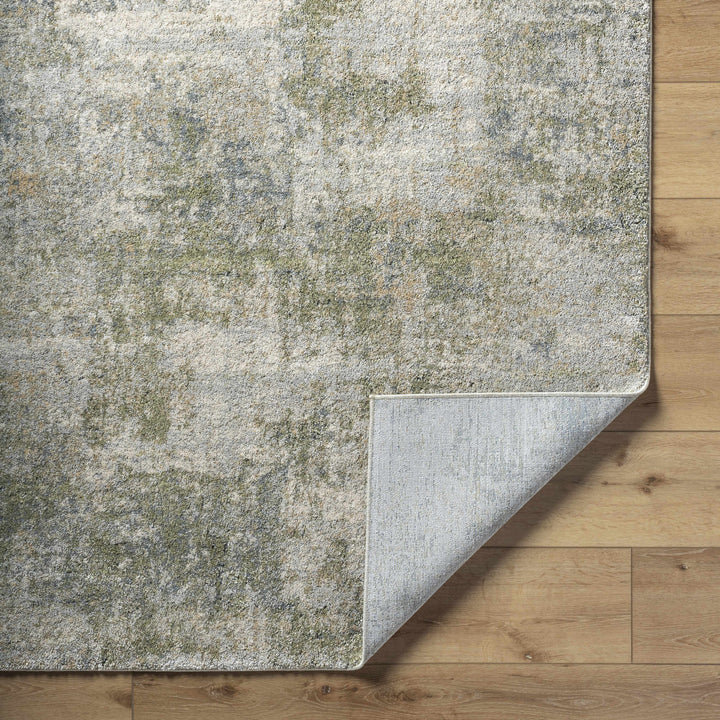 Olive Contemporary Style Machine Woven Rug