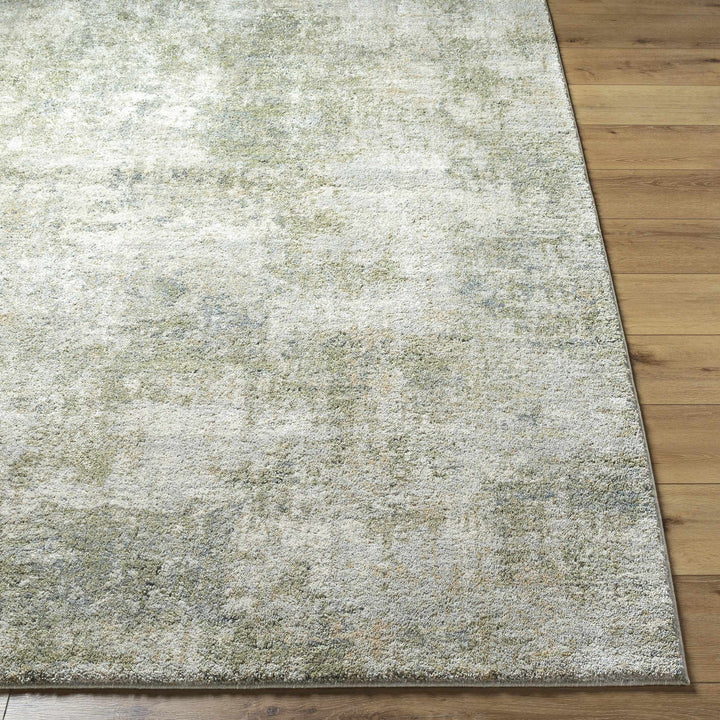 Olive Contemporary Style Machine Woven Rug