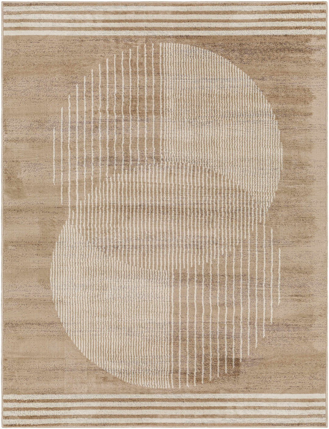 Zeke Contemporary Style Tan Area Rug - The Rug Decor