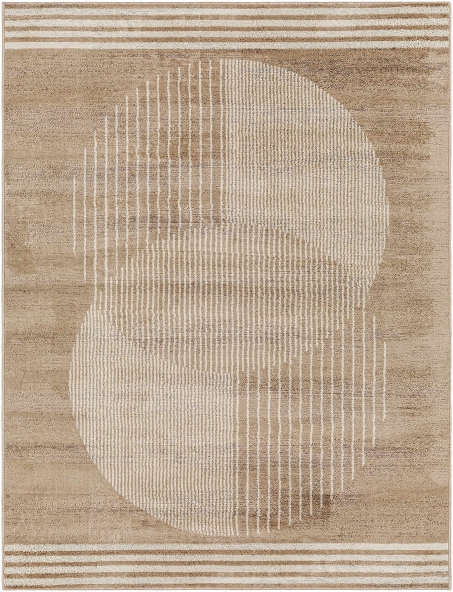 Zeke Contemporary Style Tan Area Rug - The Rug Decor