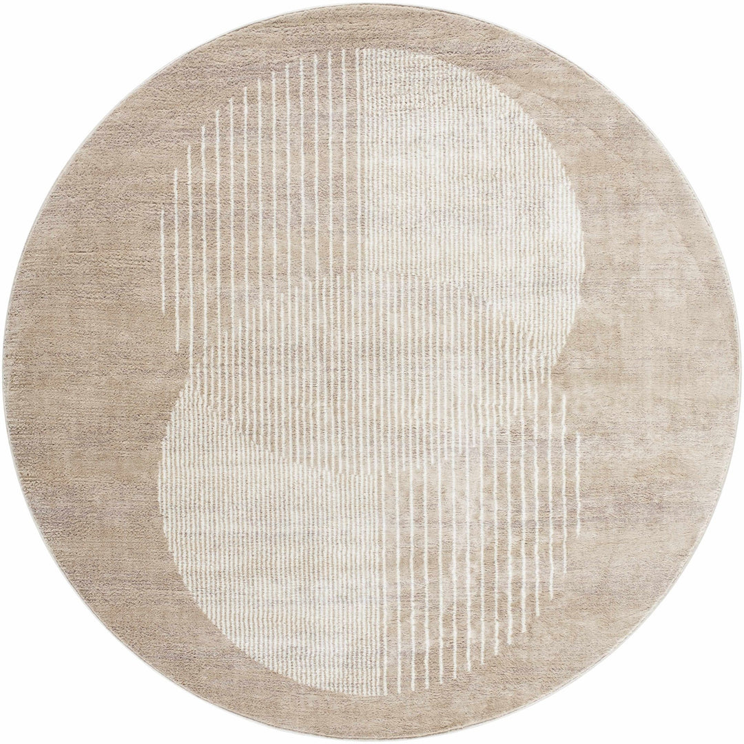 Zeke Contemporary Style Tan Area Rug - The Rug Decor