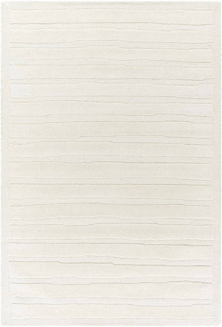 Zerah Ivory Contemporary Hand Tufted Wool Area Rug - The Rug Decor