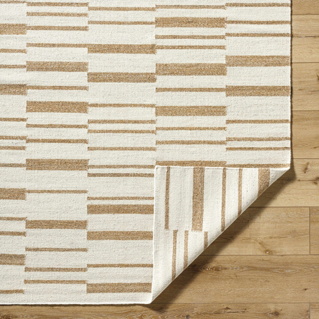 Zofia Contemporary Striped Cream And Beige Area Rug - The Rug Decor