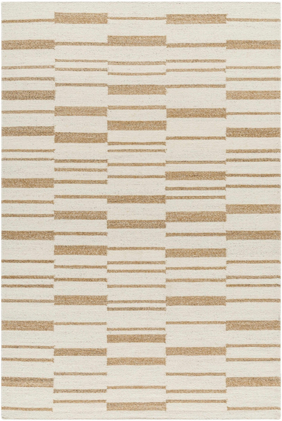 Zofia Contemporary Striped Cream And Beige Area Rug - The Rug Decor