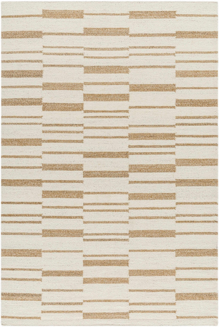 Zofia Contemporary Striped Cream And Beige Area Rug - The Rug Decor
