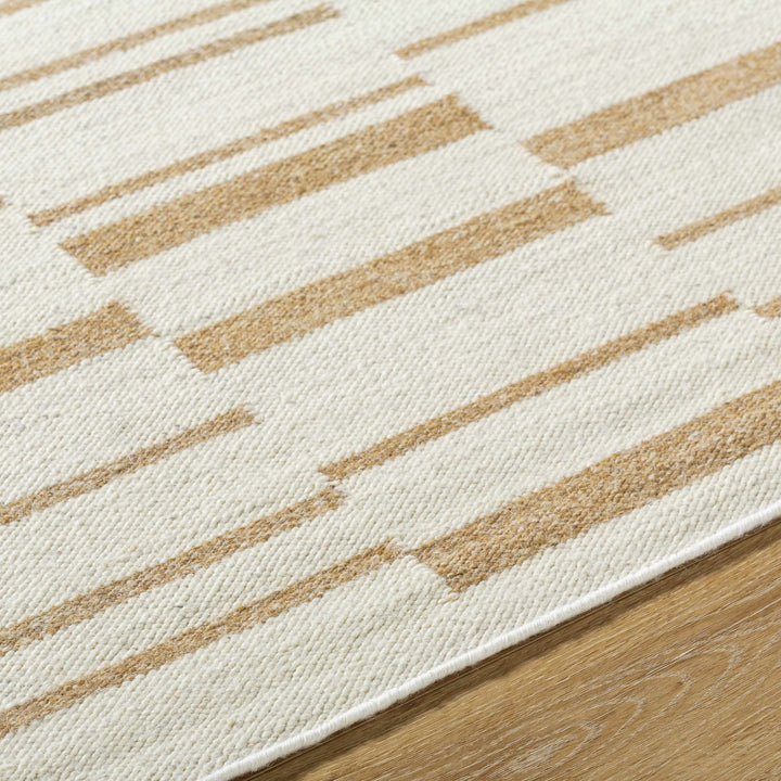 Zofia Contemporary Striped Cream And Beige Area Rug - The Rug Decor