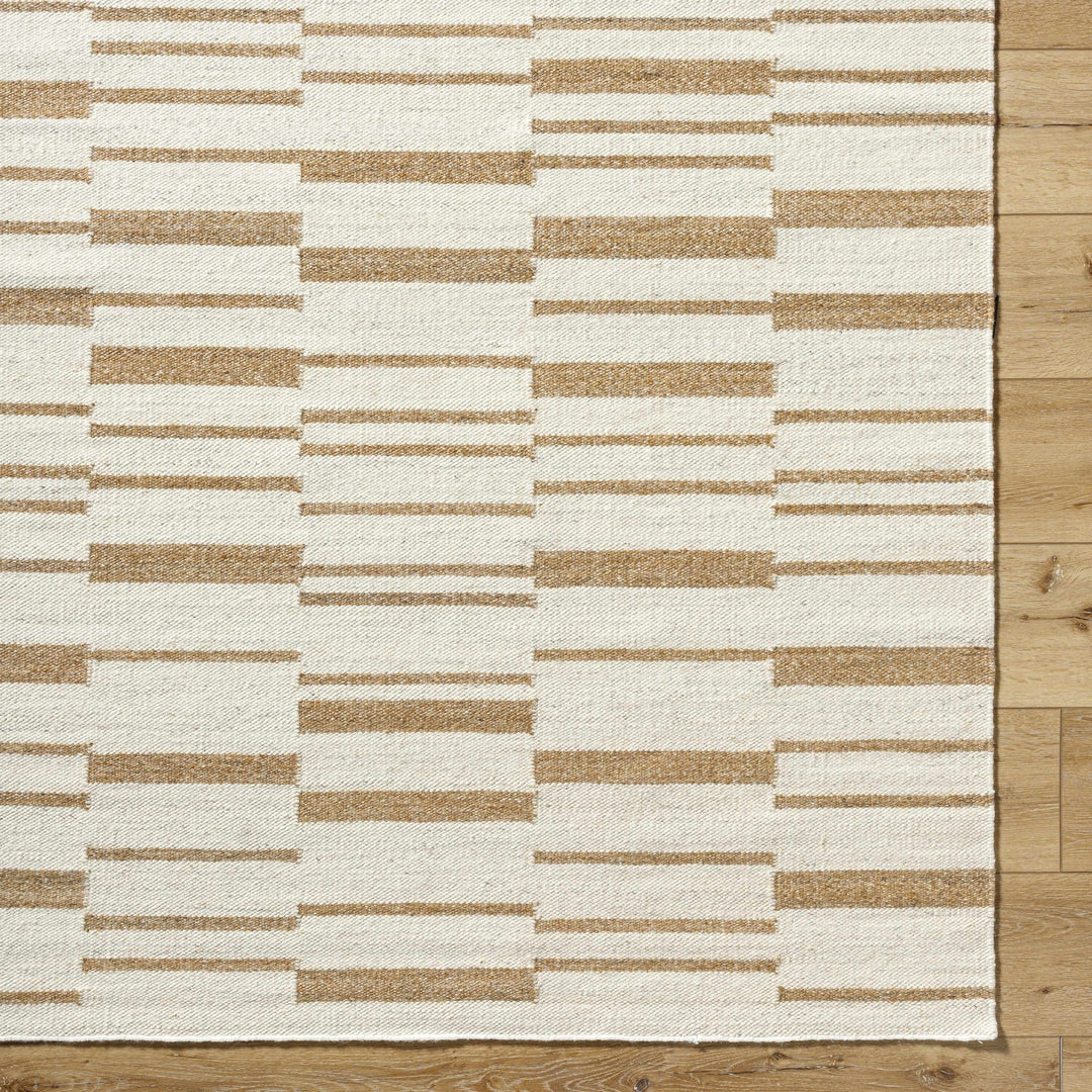 Zofia Contemporary Striped Cream And Beige Area Rug - The Rug Decor