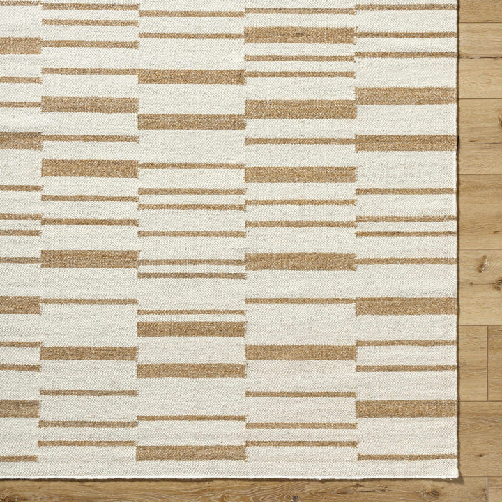 Zofia Contemporary Striped Cream And Beige Area Rug - The Rug Decor