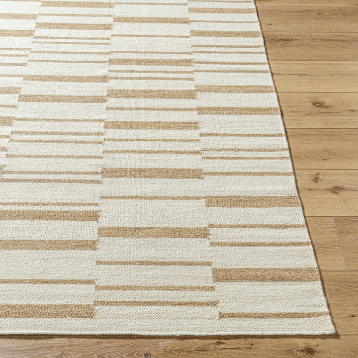 Zofia Contemporary Striped Cream And Beige Area Rug - The Rug Decor