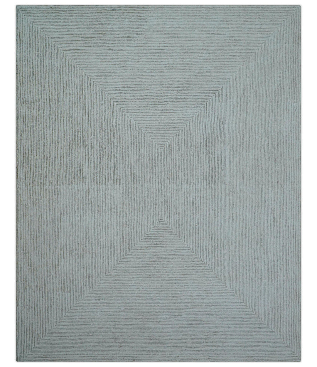 Zoha Custom Made Modern Style White And Beige Wool Rug - The Rug Decor