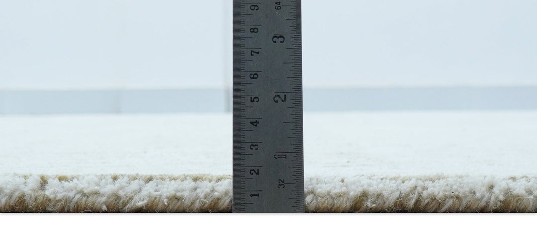 Zoha Custom Made Modern Style White And Beige Wool Rug - The Rug Decor