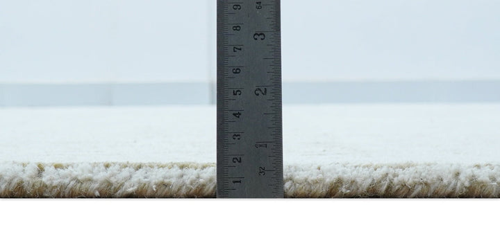 Zoha Custom Made Modern Style White And Beige Wool Rug - The Rug Decor