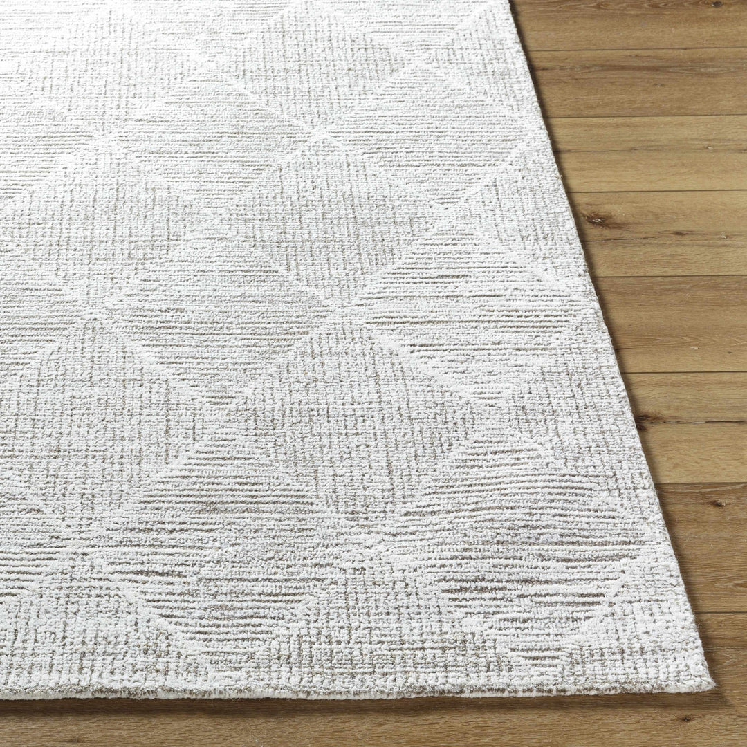 Zonta Modern Geometric Design Ivory Hand Tufted Wool Area Rug - The Rug Decor