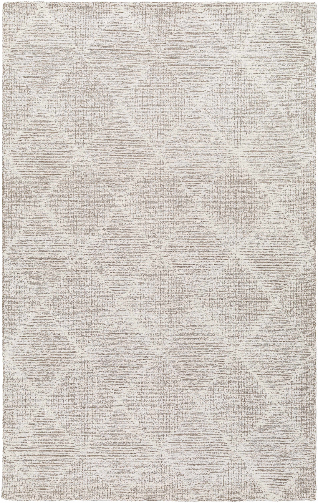 Zonta Modern Geometric Design Ivory Hand Tufted Wool Area Rug
