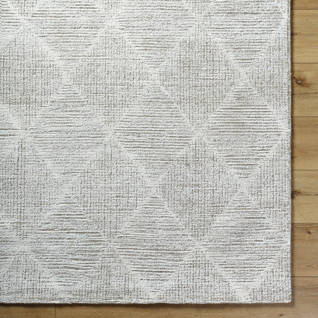 Zonta Modern Geometric Design Ivory Hand Tufted Wool Area Rug