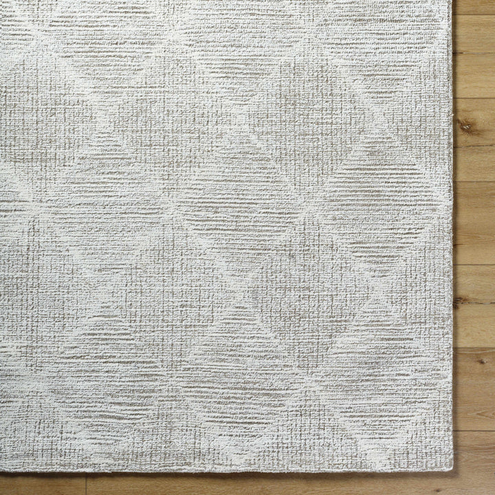 Zonta Modern Geometric Design Ivory Hand Tufted Wool Area Rug