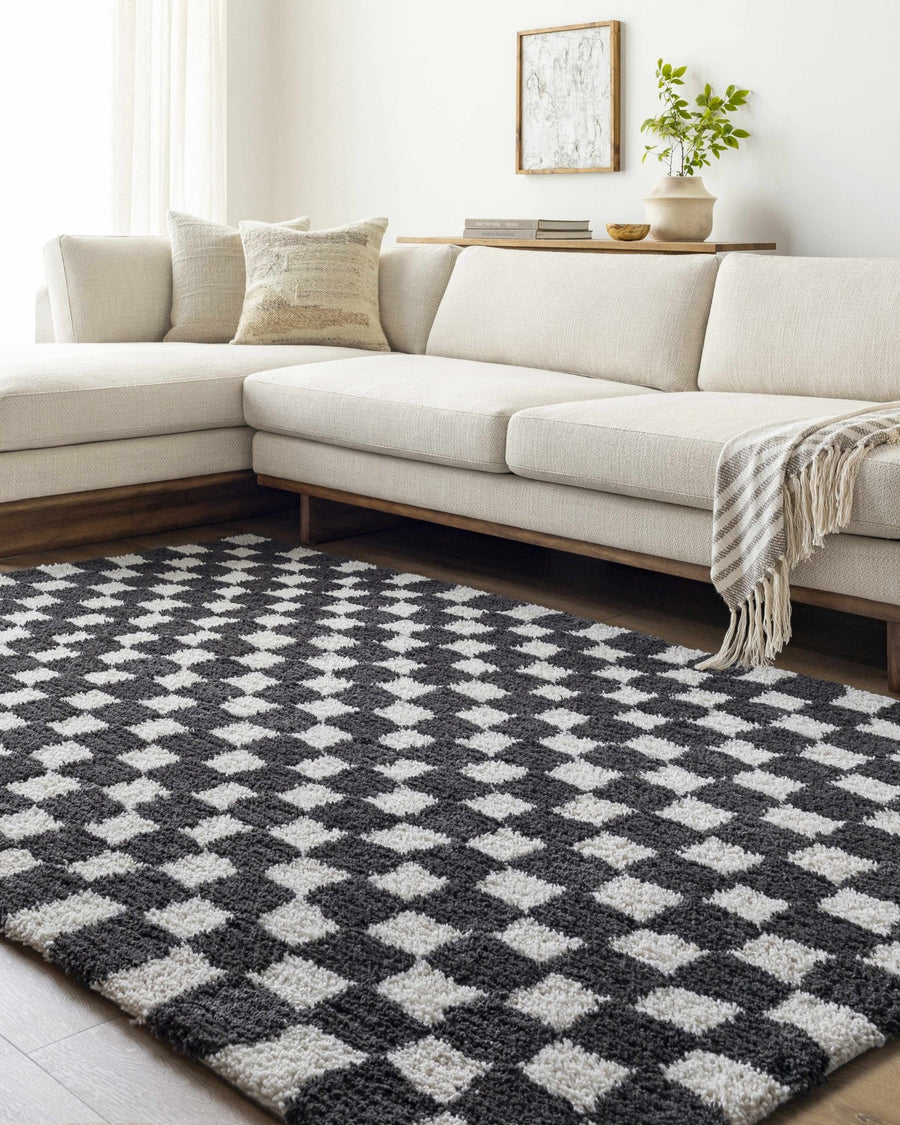 Zveha Charcoal And Ivory Contemporary Hand Tufted Rug - The Rug Decor