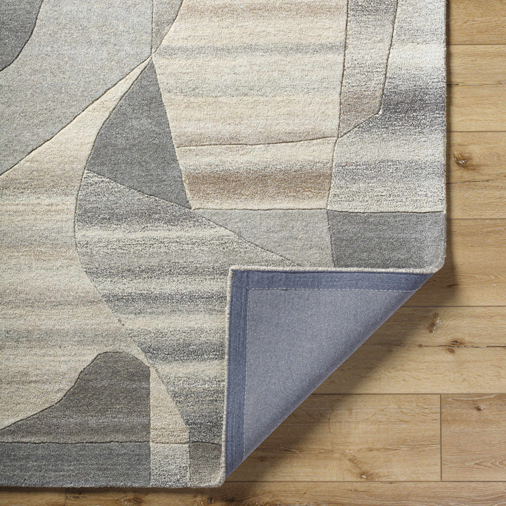 Zareb Contemporary Style Gray Hand Tufted Wool Rug