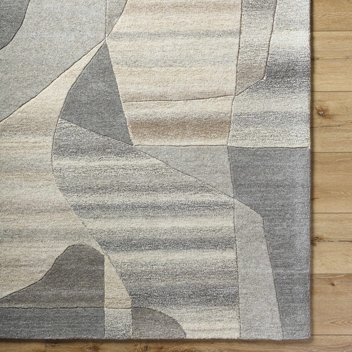 Zareb Contemporary Style Gray Hand Tufted Wool Rug